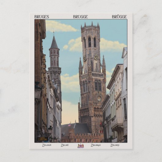 De Belfry in Brugge Briefkaart (Voorkant)