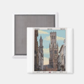 De Belfry in Brugge Magneet (Voorkant / Achterkant)