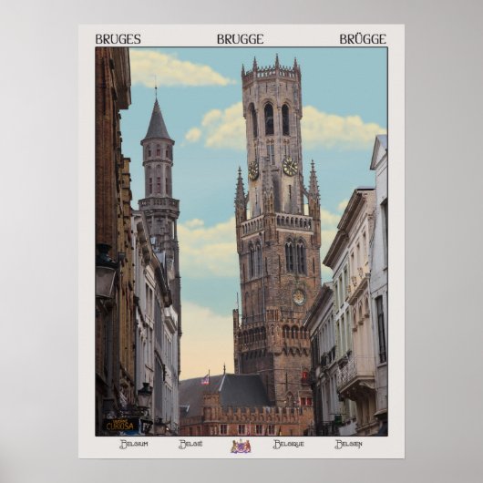 De Belfry in Brugge Poster (Voorkant)