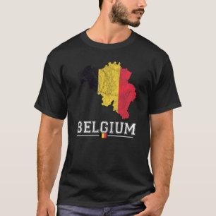 de belgische kaart en de vlag Souvenir in nood in T-shirt