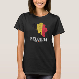 de belgische kaart en de vlag Souvenir in nood in T-shirt