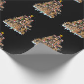 De Belgische Malinois kerstboom Santa Hat Gifts de Cadeaupapier (Hoek)