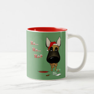 De Belgische Malinois Kerstmis - Ho Ho Ho?? Tweekleurige Koffiemok