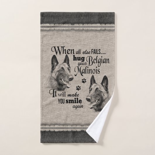 De Belgische Malinois kunst als alles mislukt, cit Bad Handdoek (Handdoek)