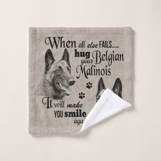 De Belgische Malinois kunst als alles mislukt, cit Bad Handdoek (Wasdoekje)