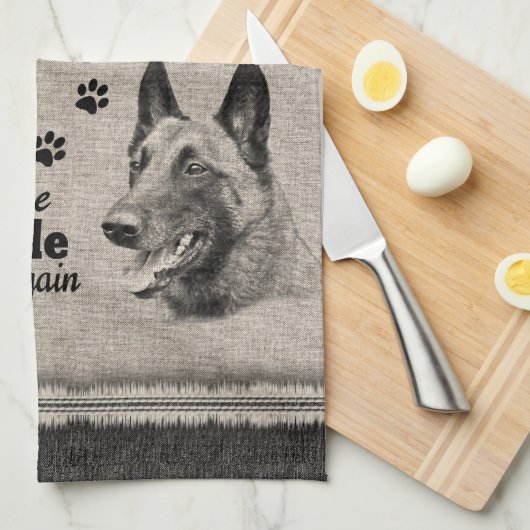 De Belgische Malinois kunst als alles mislukt, cit Theedoek (Quarter Fold)