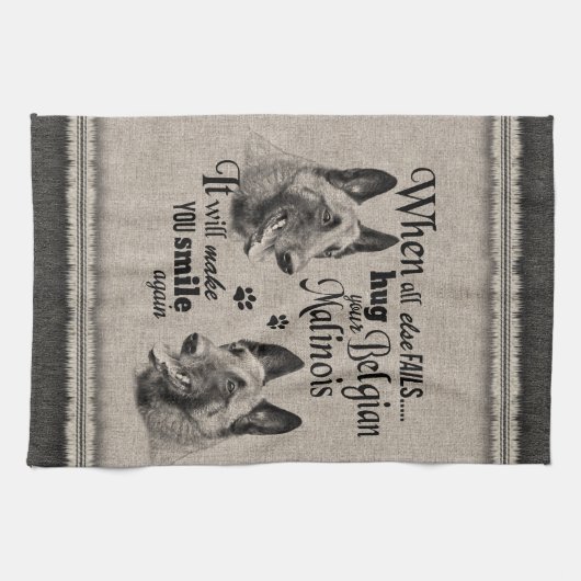 De Belgische Malinois kunst als alles mislukt, cit Theedoek (Horizontaal)