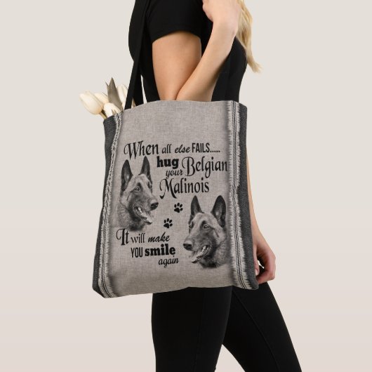 De Belgische Malinois kunst als alles mislukt, cit Tote Bag (Dichtbij)
