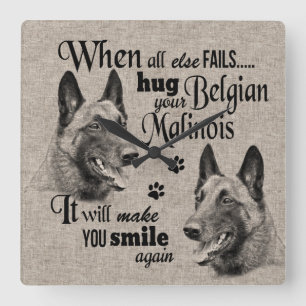 De Belgische Malinois-kunst wanneer alles mislukt, Vierkante Klok
