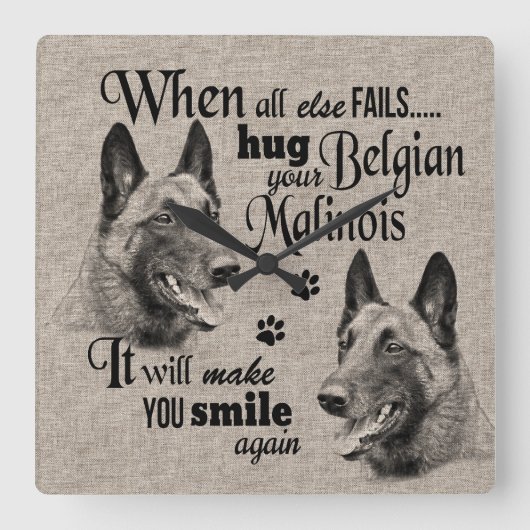 De Belgische Malinois-kunst wanneer alles mislukt, Vierkante Klok (Voorkant)