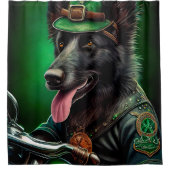 De Belgische Shepherd-fiets St. Patrick's Day Douchegordijn (Voorkant)