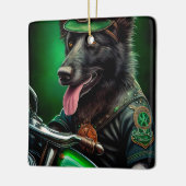 De Belgische Shepherd-fiets St. Patrick's Day Keramisch Ornament (Links)