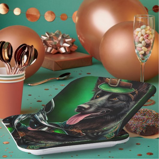 De Belgische Shepherd-fiets St. Patrick's Day Papieren Bordje (Multi)