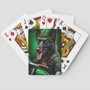 De Belgische Shepherd-fiets St. Patrick's Day Pokerkaarten