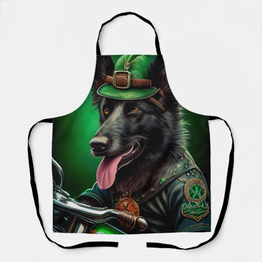 De Belgische Shepherd-fiets St. Patrick's Day Schort (Voorkant)