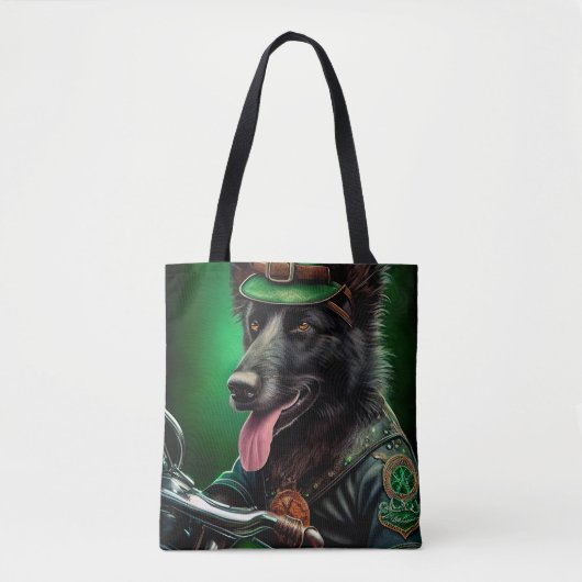 De Belgische Shepherd-fiets St. Patrick's Day Tote Bag (Voorkant)
