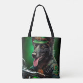 De Belgische Shepherd-fiets St. Patrick's Day Tote Bag (Achterkant)