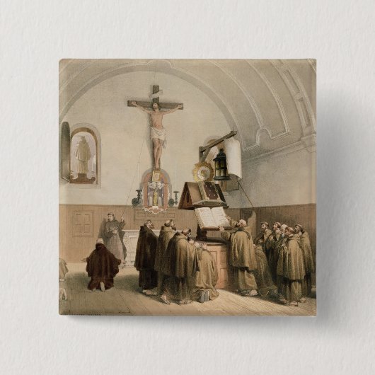 De Bell Ringers bij de Orde der Capucines, Vierkante Button 5,1 Cm (Voorkant)