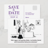 De Belle van het Bal, Grappig Save The Date (Voorkant / Achterkant)
