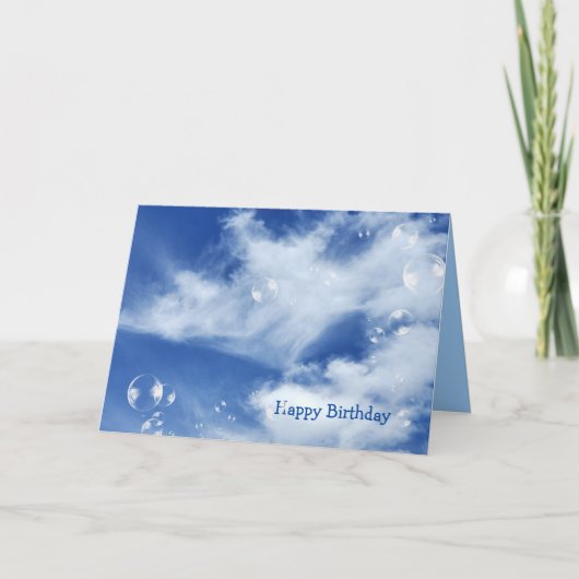 De bellen van de verjaardag in hemel kaart (Voorkant)