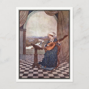 De Bellende Lute van Edmund Dulac Briefkaart
