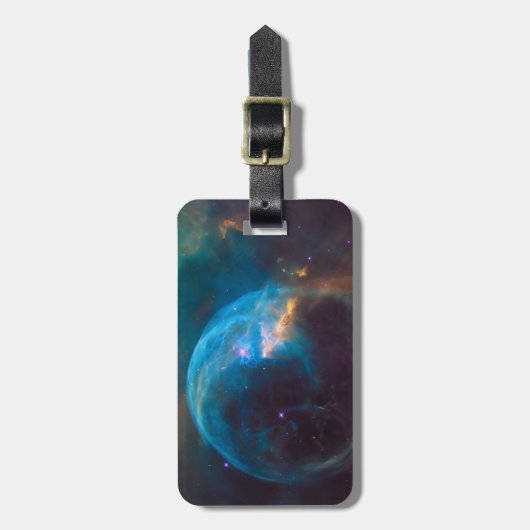 De bellennevel, NGC 7635. Bagagelabel (Voorkant verticaal)