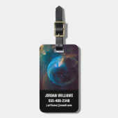 De bellennevel, NGC 7635. Bagagelabel (Voorkant verticaal)