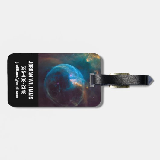 De bellennevel, NGC 7635. Bagagelabel (Achterkant horizontaal)