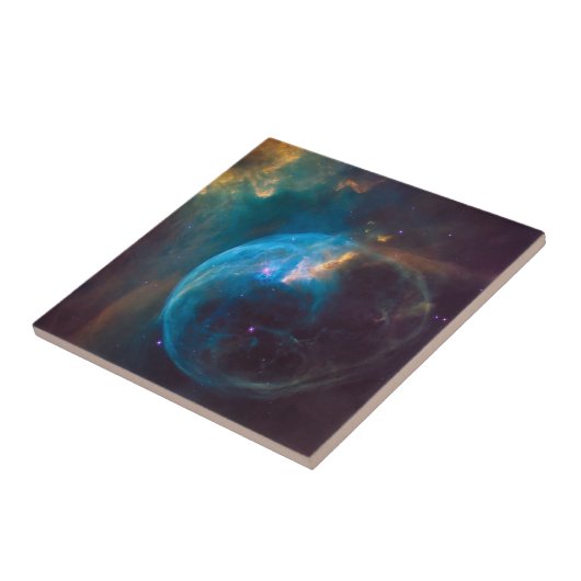 De bellennevel, NGC 7635. Tegeltje (Zijkant)