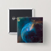 De bellennevel, NGC 7635. Vierkante Button 5,1 Cm (Voorkant /achterkant)