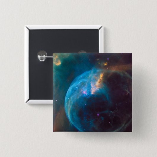 De bellennevel, NGC 7635. Vierkante Button 5,1 Cm (Voorkant /achterkant)