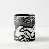 De belofte tweekleurige koffiemok (Center)