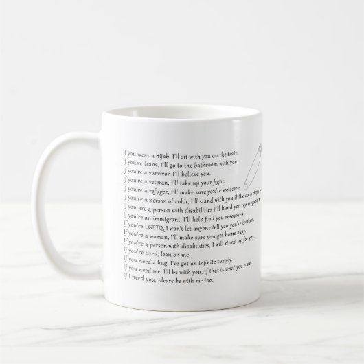 De Belofte van de veiligheid Koffiemok (Links)