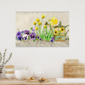 De belofte van het voorjaar - de moderne Waterverf Poster (Keuken)