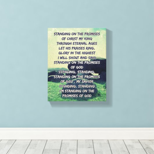 De Beloften van de Goederentekst verdedigen Canvas Afdruk (Insitu (Houten vloer))