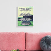 De Beloften van de Goederentekst verdedigen Canvas Afdruk (Insitu (Woonkamer))
