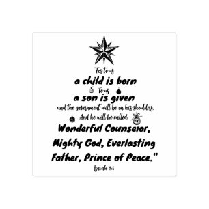 De beloften van de kerst Bijbelvers   Christenen Rubberstempel