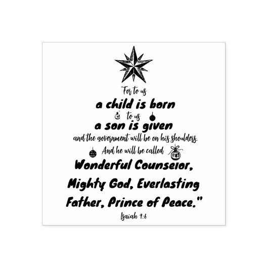 De beloften van de kerst Bijbelvers | Christenen Rubberstempel (Afrduk)