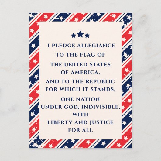 De beloften van de zwarte rode blauwAmerikaanse vl Briefkaart (Voorkant)