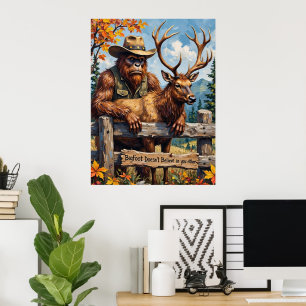De Belovige Barrière Bigfoot Herfst Poster