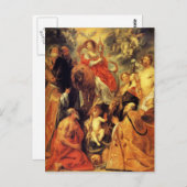 De beluchting van de eucharist door Jacob Jordaens Briefkaart (Voorkant / Achterkant)