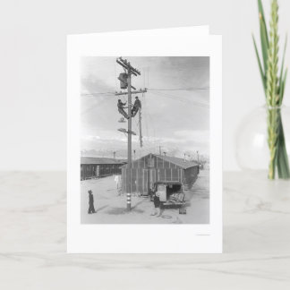 De Bemanning van de lijn aan het Werk in Manzanar Kaart