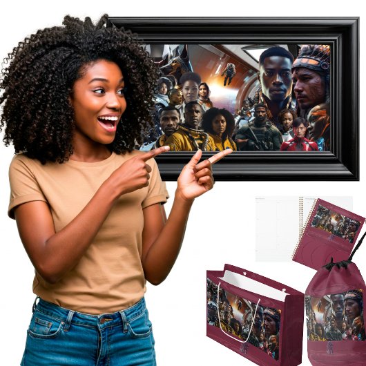 De bemanning van de Sekhmet Inpakpapier Vel