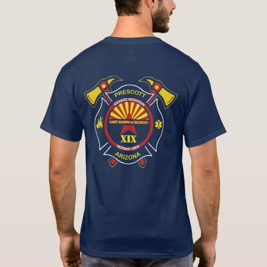 De bemanning van Granite Mountain Hotshots T-shirt (Achterkant)
