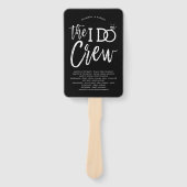 De bemanning van mij | Bruiloftsfeest en Programma Handwaaier (Voorkant)