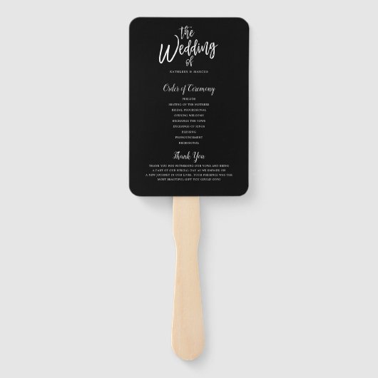 De bemanning van mij | Bruiloftsfeest en Programma Handwaaier (Achterkant)