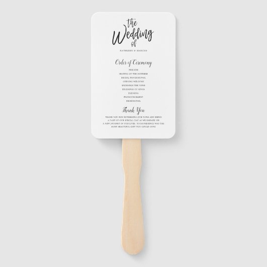 De bemanning van mij | Huwelijksfeest en Programma Handwaaier (Achterkant)