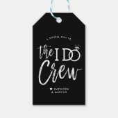 De bemanning van mij | Huwelijksfeest Favor Zwart Cadeaulabel (Voorkant)