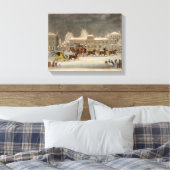 De benadering van Kerstmis, gegraveerd door George Canvas Afdruk (Insitu (Slaapkamer))