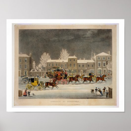 De benadering van Kerstmis, gegraveerd door George Poster (Voorkant)